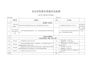 安全评价报告质量评定标准（适用于现状评价报告）.docx