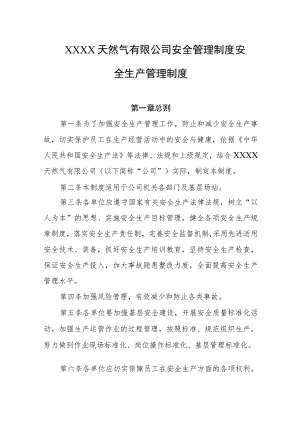 天然气有限公司安全管理制度安全生产管理制度.docx