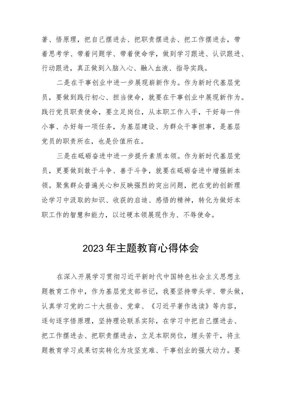 村长2023年第二批主题教育学习心得体会(五篇).docx_第3页