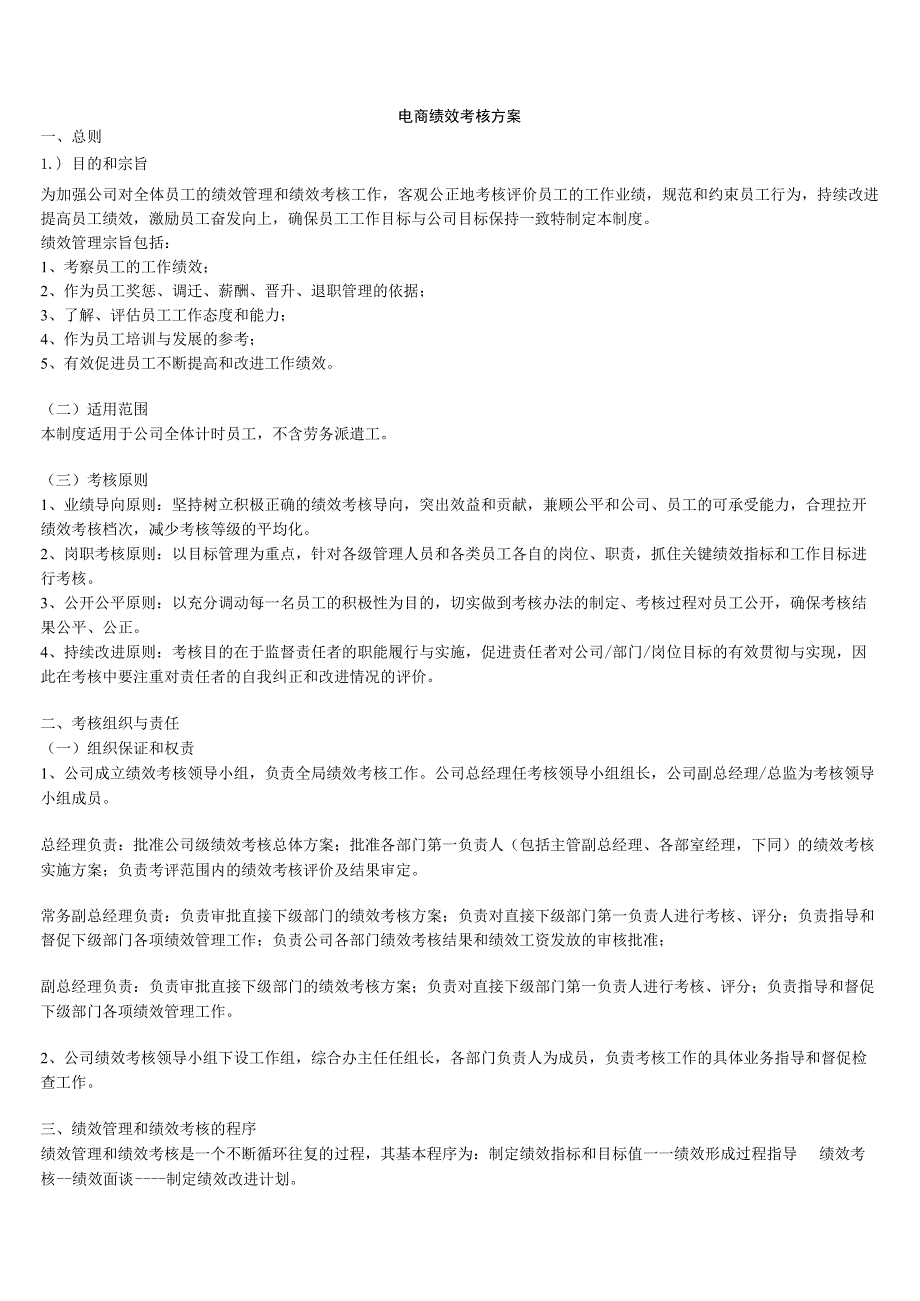 公司电商绩效考核方案电商绩效管理和绩效考核的程序.docx_第1页