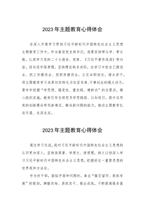 村党支部书记关于主题教育的学习感悟三篇.docx