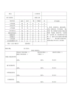 商业广场管理员工试用期评估报告.docx