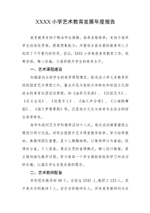 小学艺术教育发展年度报告 .docx