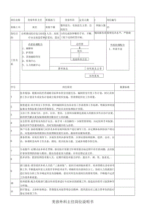 医院整外主任岗位说明.docx