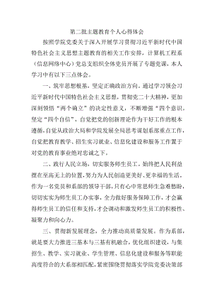 共青团干部学习第二批主题教育心得体会 （汇编5份）.docx