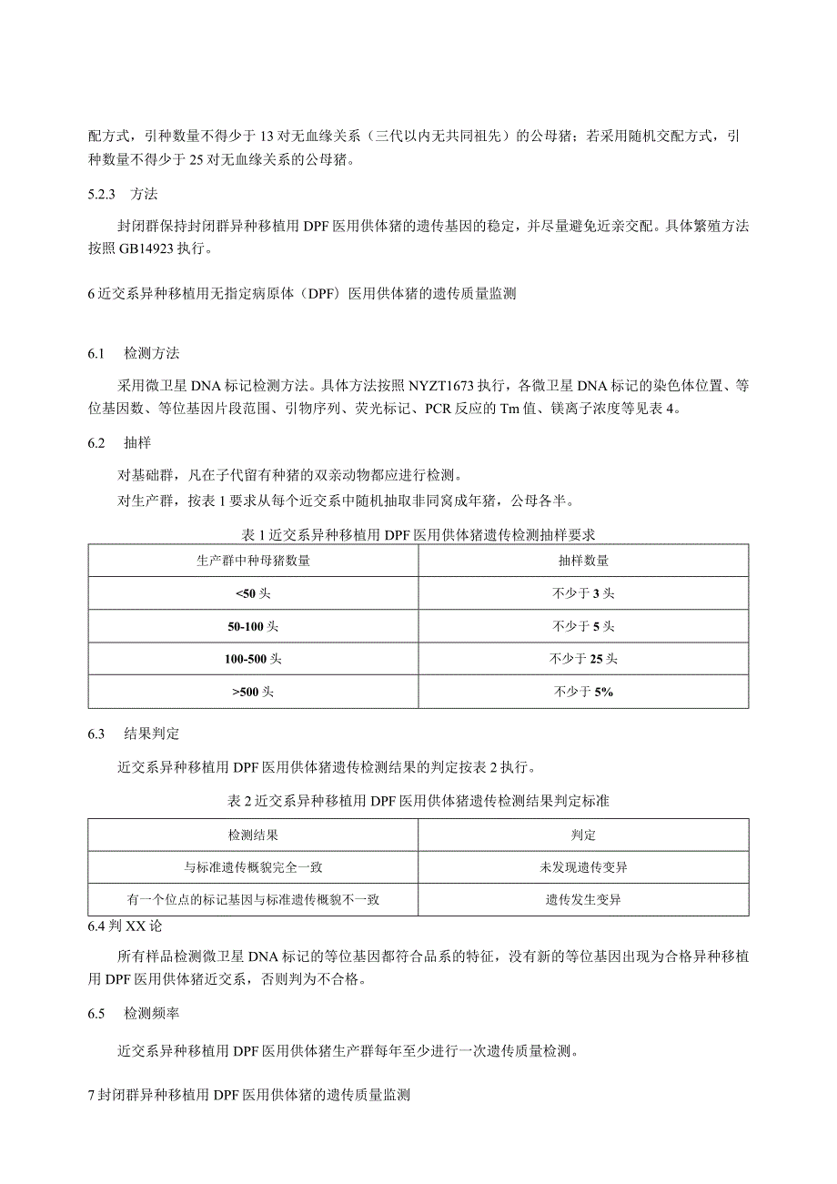 异种移植用无指定病原体 医用供体猪：遗传质量控制.docx_第3页