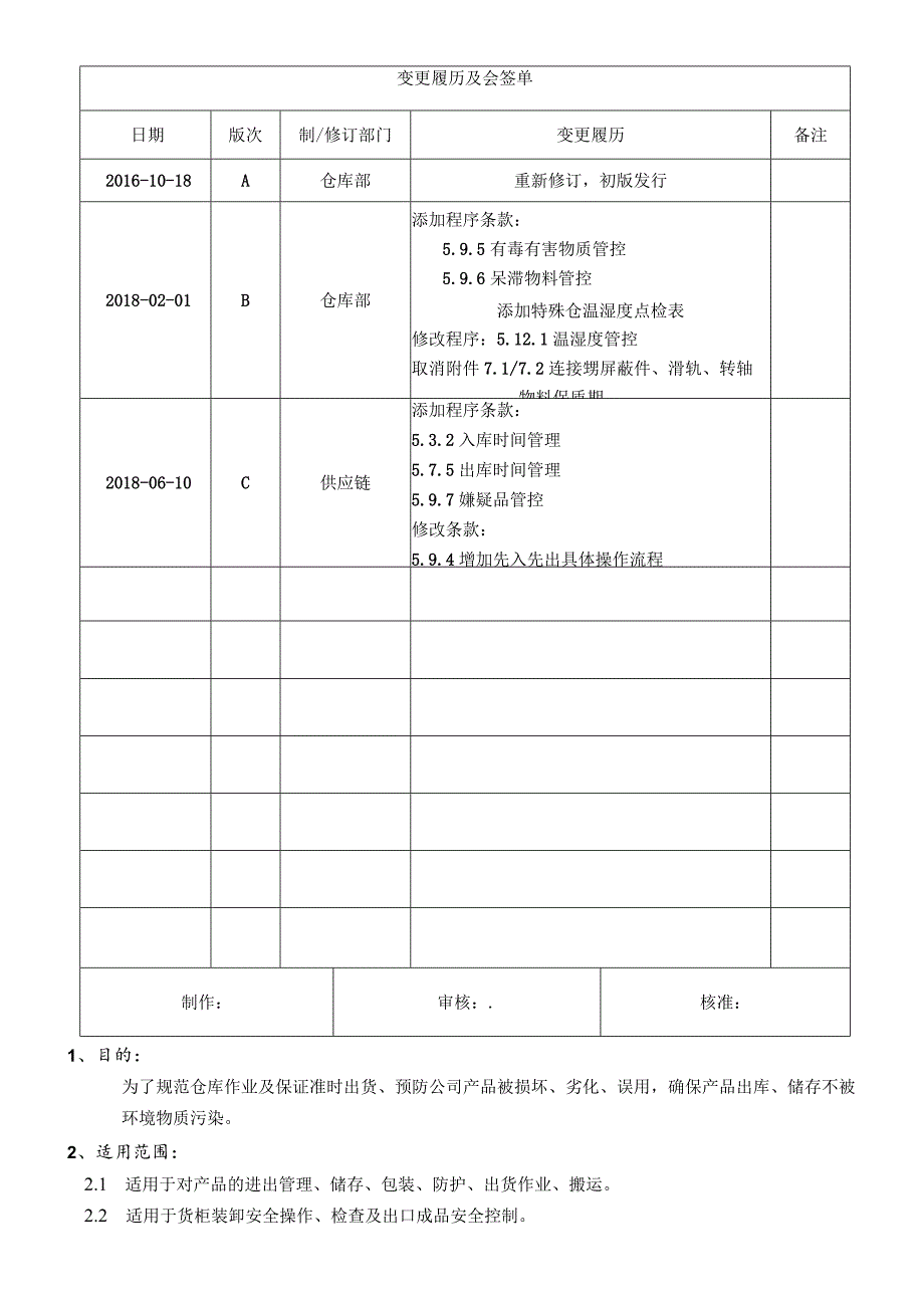 公司仓库控制程序产品进出库管理、货柜装卸操作的规定.docx_第2页