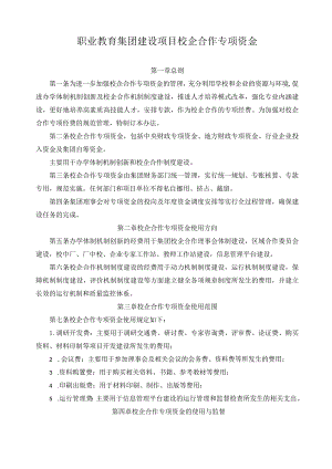 职业教育集团建设项目校企合作专项资金.docx