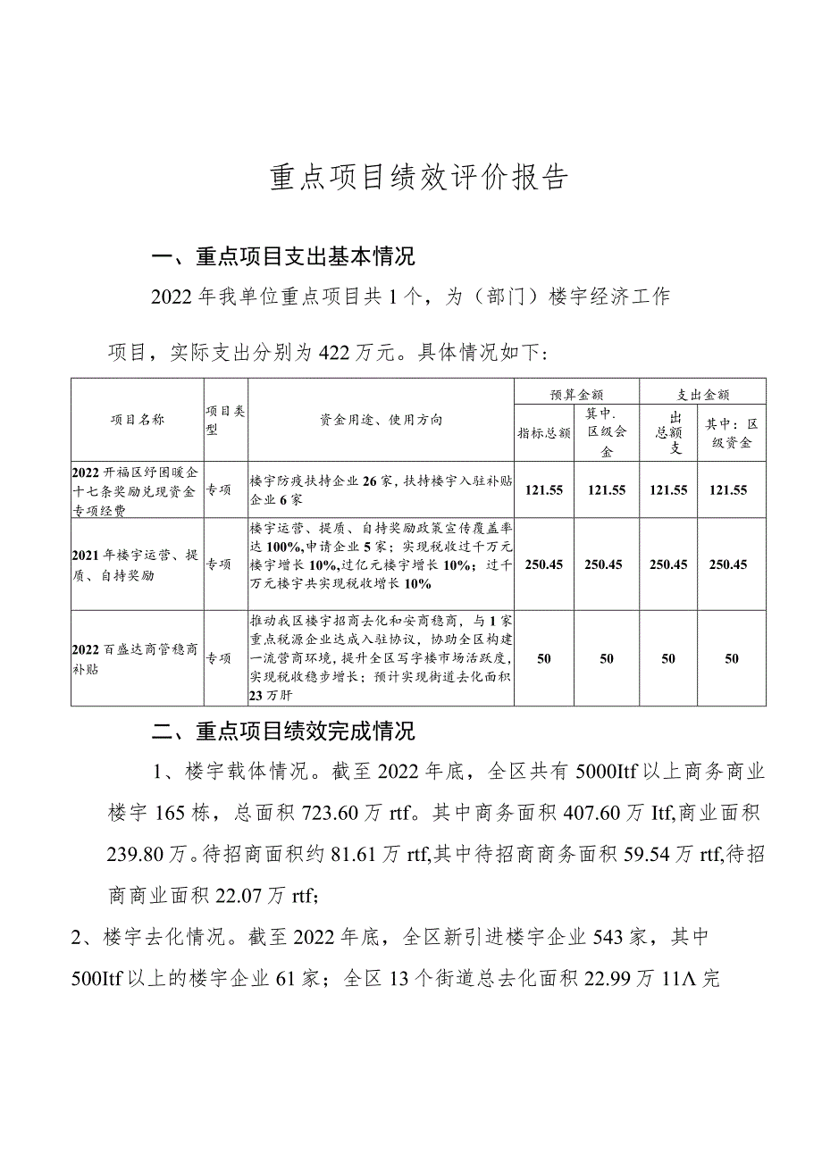 重点项目绩效评价报告.docx_第1页