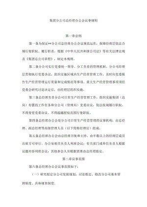 集团分公司总经理办公会议事规则.docx