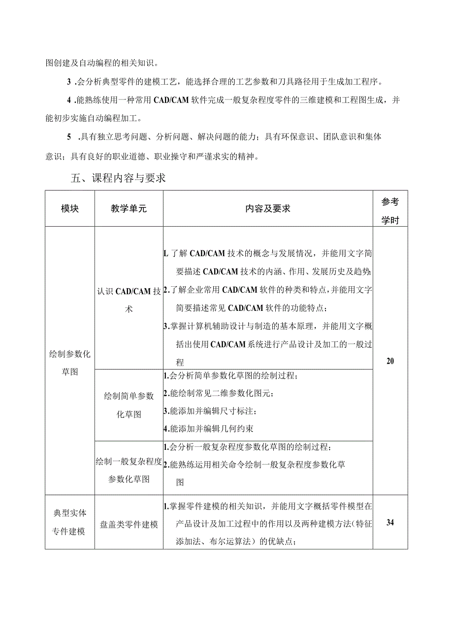 《CADCAM软件应用技术》课程标准.docx_第2页