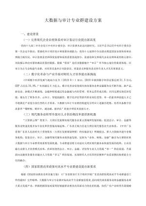 大数据与审计专业群建设方案.docx