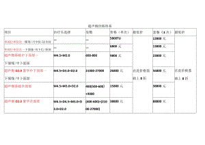 医美皮肤美容超声炮价格体系表.docx