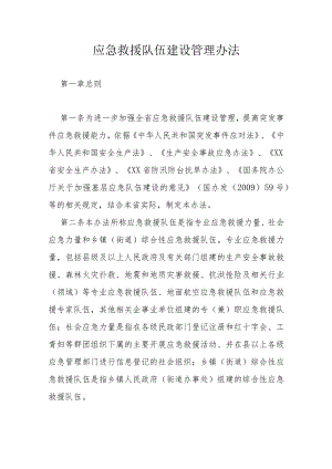 应急救援队伍建设管理办法.docx