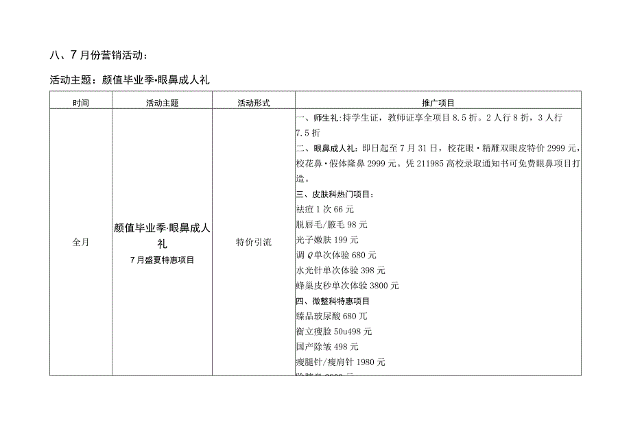 医美整形7月运营活动计划方案.docx_第3页