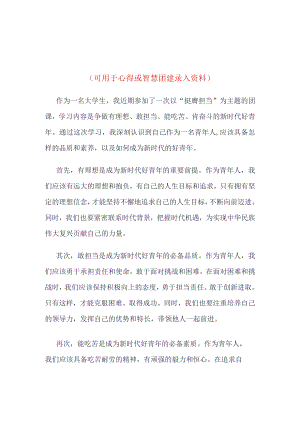 团支书学习“挺膺担当”团课学习心得四篇合集资料.docx