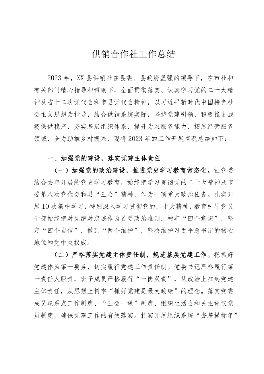 供销社工作总结.docx_第1页