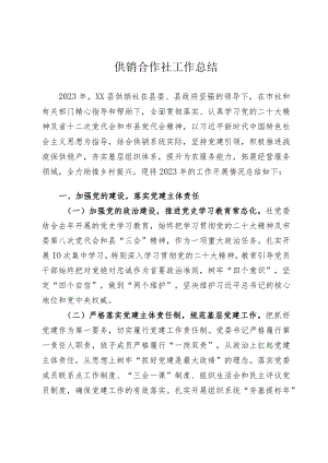 供销社工作总结.docx