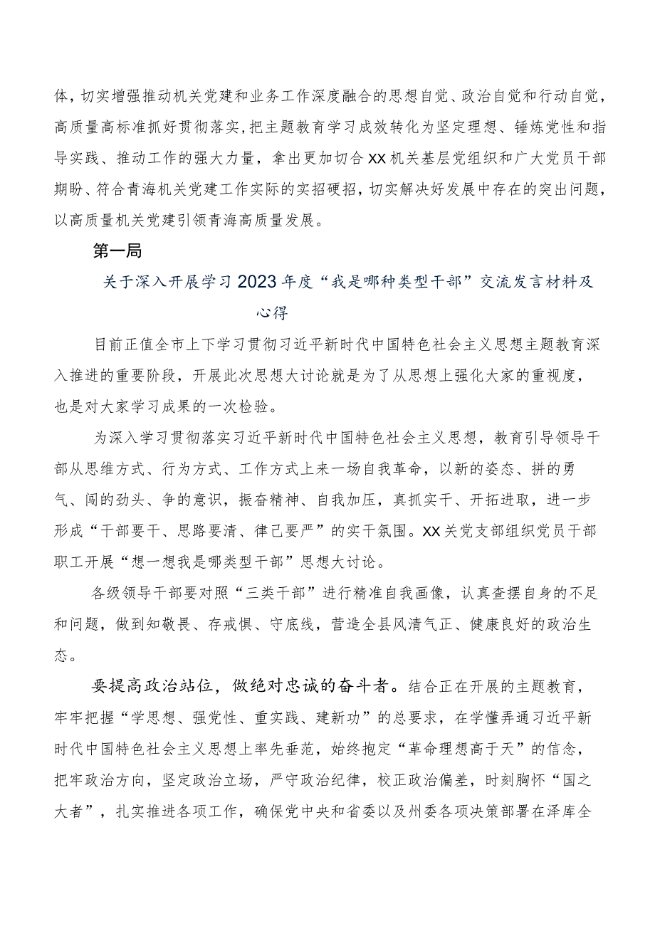 （八篇）“我是哪种类型干部”研讨交流发言提纲及心得感悟.docx_第3页