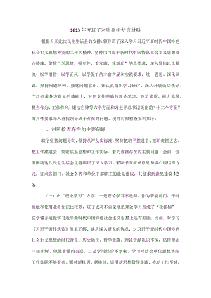 2023年度班子对照检查剖析材料 .docx