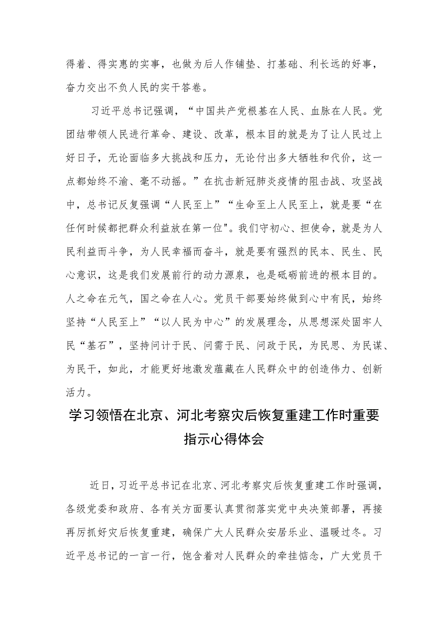 贯彻落实在北京、河北考察灾后恢复重建工作时重要讲话心得体会2篇.docx_第3页