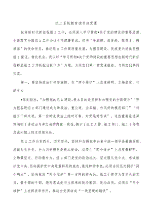 组工系统教育读书班党课.docx