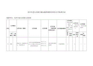 龙井市老头沟镇交通运输领域基层政务公开标准目录.docx