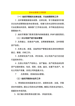 资本运营部工作职责.docx