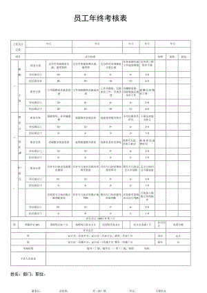 年终考核表模板.docx