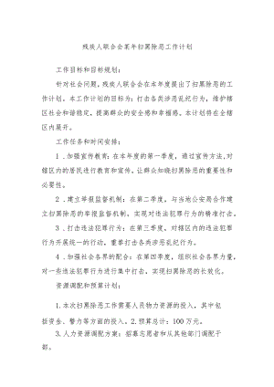 残疾人联合会某年扫黑除恶工作计划.docx