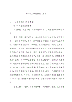 初一个人学期总结（3篇）.docx