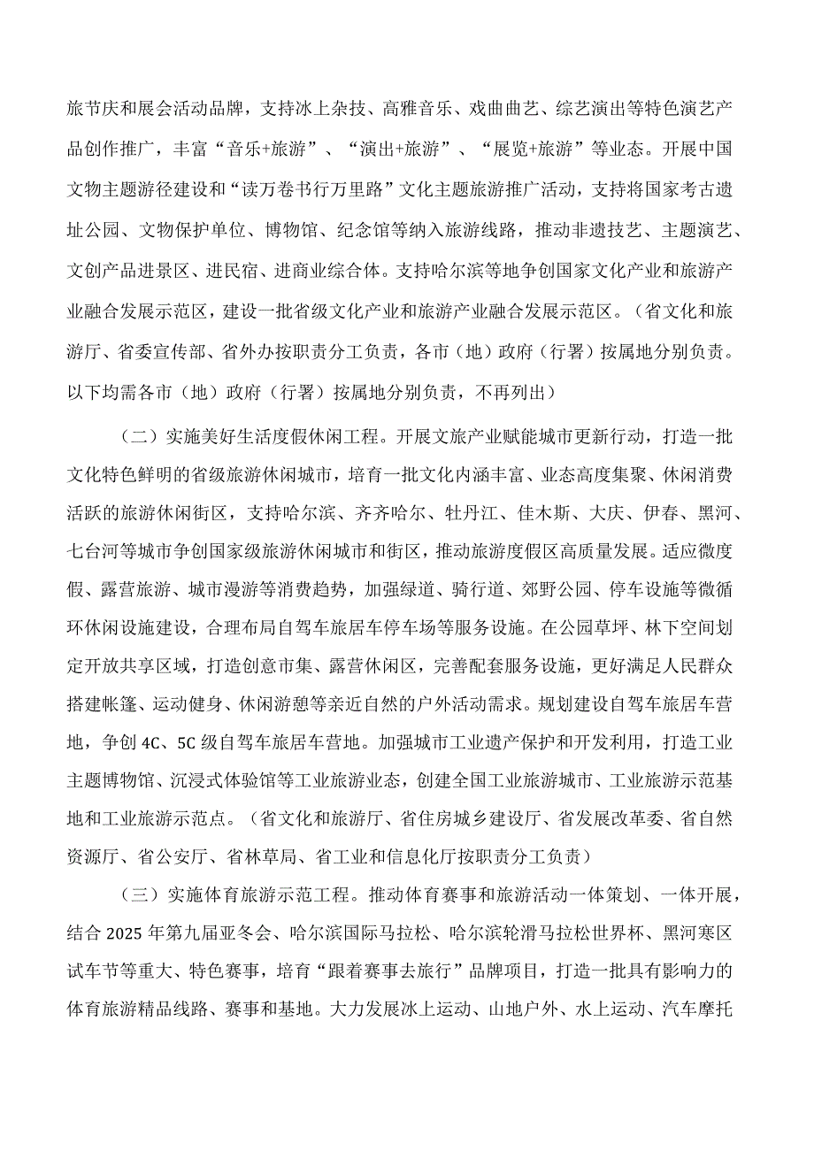 黑龙江省人民政府办公厅关于印发《黑龙江省释放旅游消费潜力推动旅游业高质量发展50条措施》的通知.docx_第2页