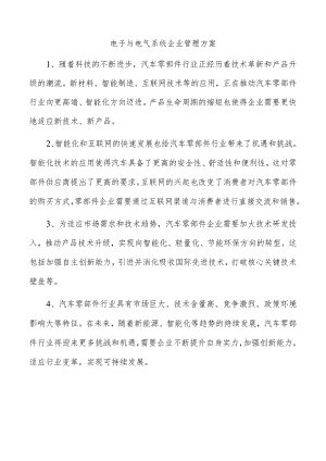 电子与电气系统企业管理方案.docx