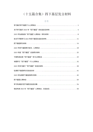 （十五篇合集）四下基层发言材料.docx