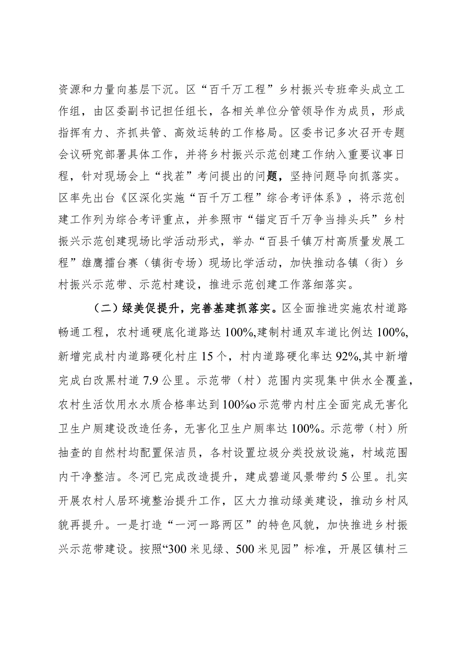 市“百千万工程”指挥部办公室关于“锚定百千万争当排头兵”乡村振兴示范创建现场比学活动“回头看”核查工作情况的报告.docx_第2页