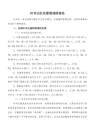 村书记队伍管理调研报告.docx