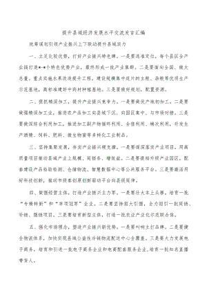 提升县域经济发展水平交流发言汇编.docx