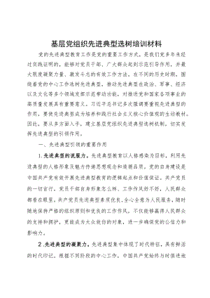 基层党组织先进典型选树培训材料.docx