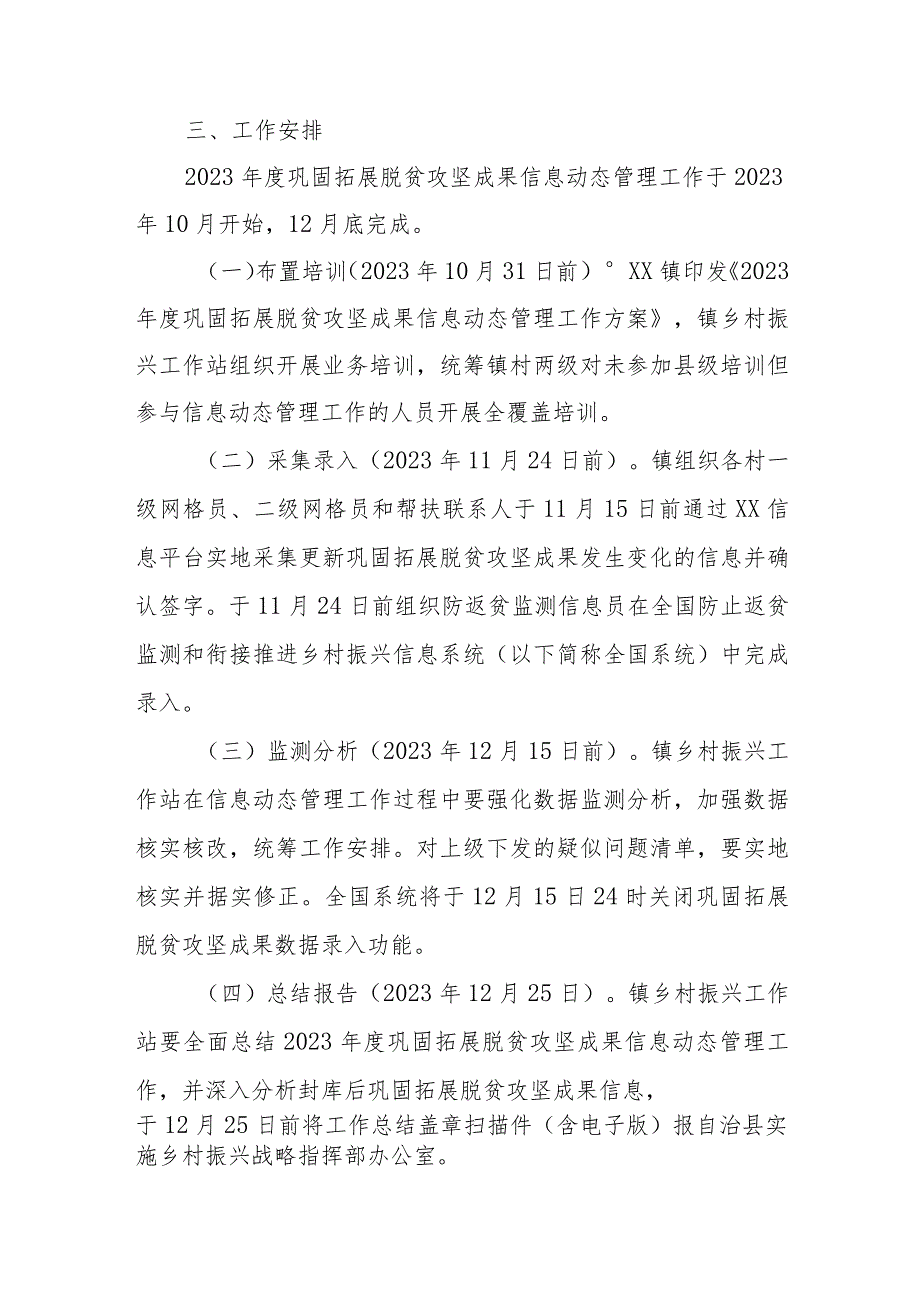 XX镇2023年度巩固拓展脱贫攻坚成果信息动态管理工作方案.docx_第3页