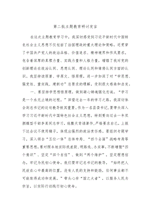 第二批主题教育研讨发言 材料参考.docx