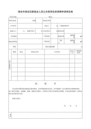 淮安市淮安区新就业人员公共租赁住房保障申请审批表.docx