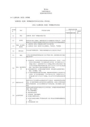 自动扶梯人行道设备本体、使用管理、日常维护保养和使用环境评价项目、失效后果严重程度、概率等级评估方法.docx