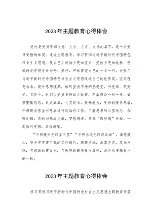 卫生院支部书记2023年主题教育的学习感悟(九篇).docx