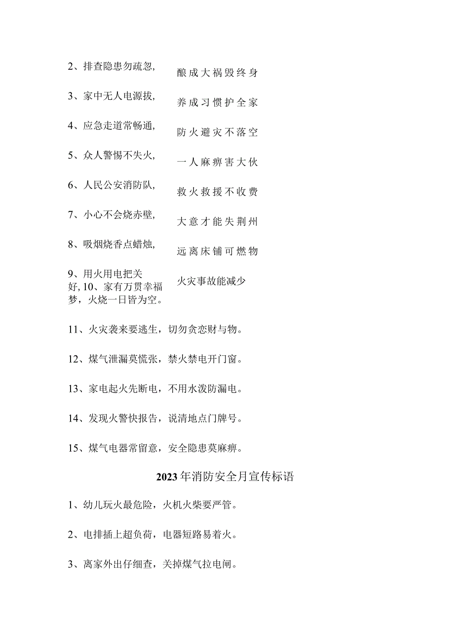 2023年乡镇卫生院消防安全月宣传活动标语 （4份）.docx_第2页