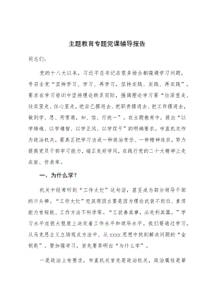 主题教育专题党课辅导报告 (8).docx