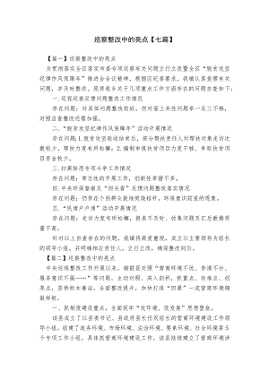 巡察整改中的亮点【七篇】.docx