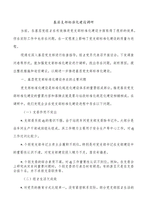 基层支部标准化建设调研.docx