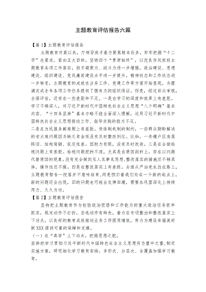 主题教育评估报告六篇.docx