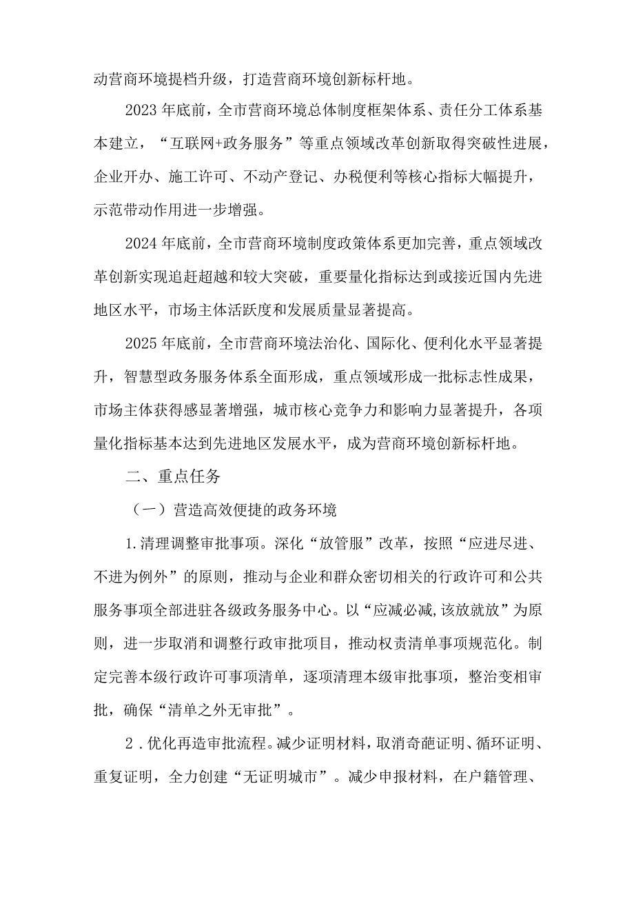 全市优化提升营商环境实施方案2023-2025年.docx_第2页