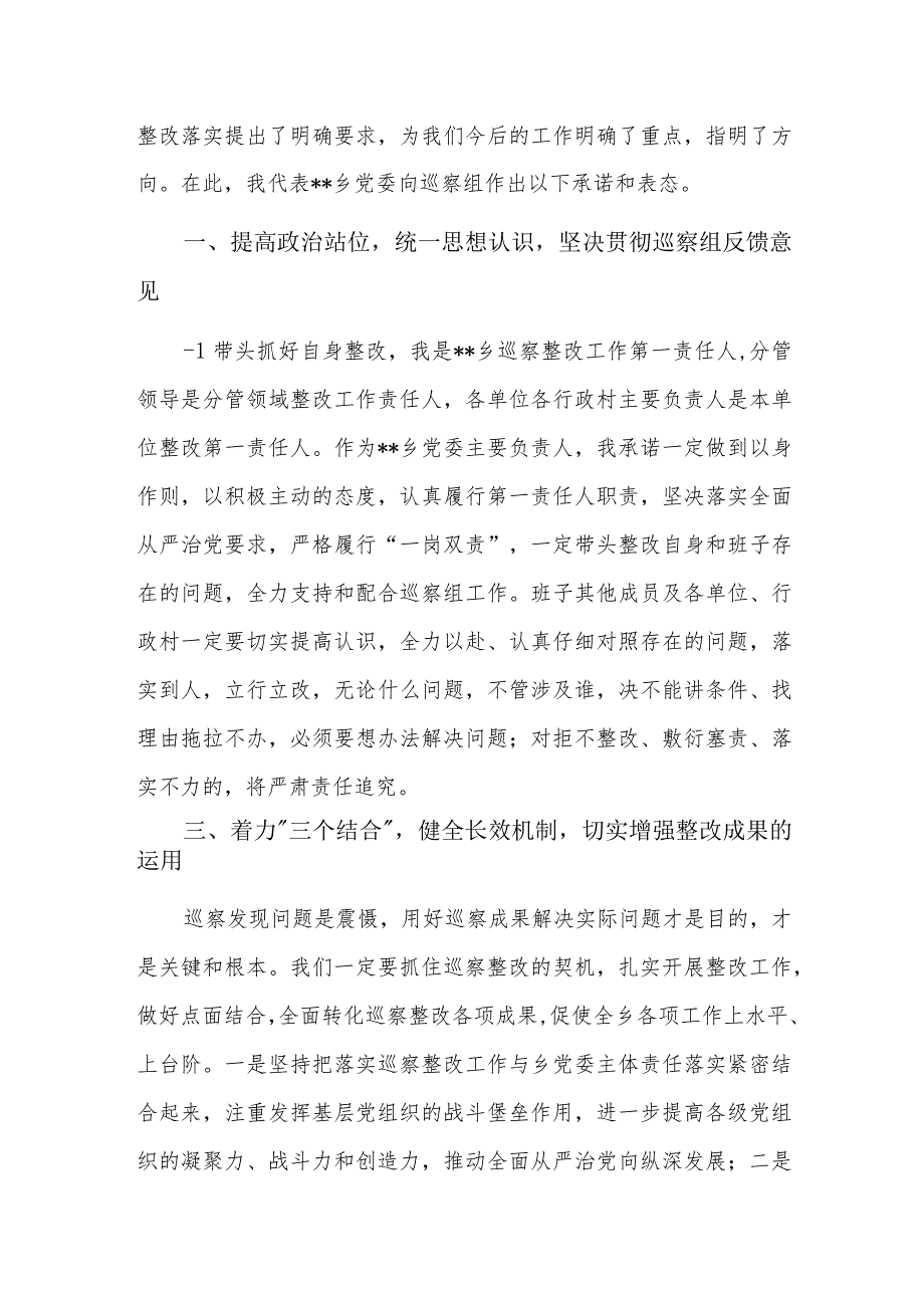 村党支部巡查反馈表态发言三篇.docx_第3页